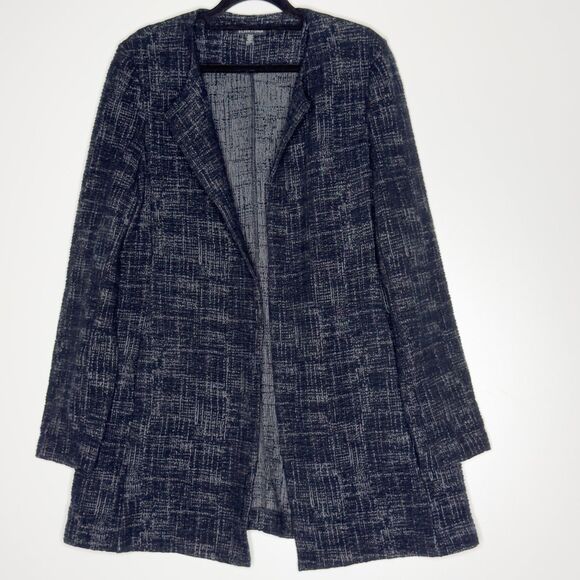Eileen Fisher Crosshatch Organic Cotton Blend Textured Cardigan Women's Medium - Picture 1 of 6